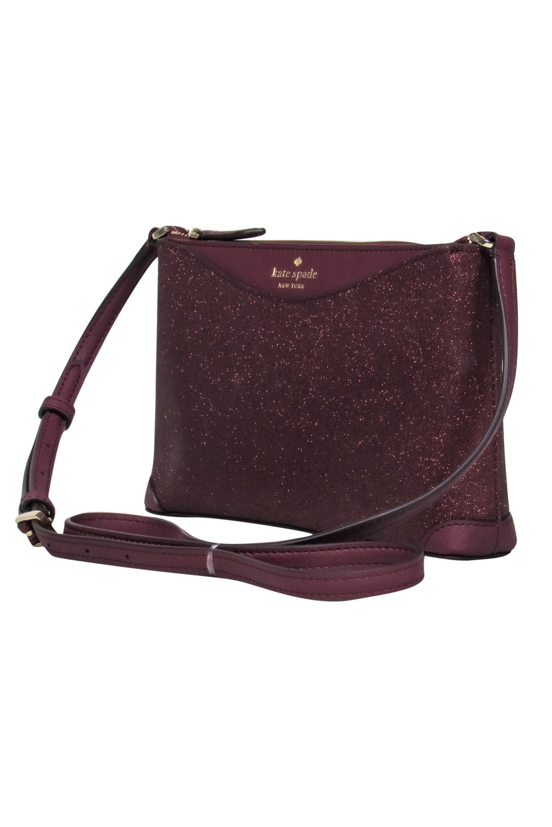 Sparkly Burgundy Kate high quality Spade Bag