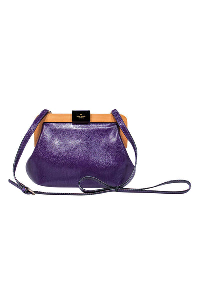 Current Boutique-Kate Spade - Purple Leather Clasp Crossbody