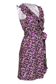 Current Boutique-Kate Spade - Purple Speckled Satin Wrap Dress Sz 6