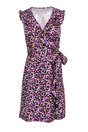 Current Boutique-Kate Spade - Purple Speckled Satin Wrap Dress Sz 6