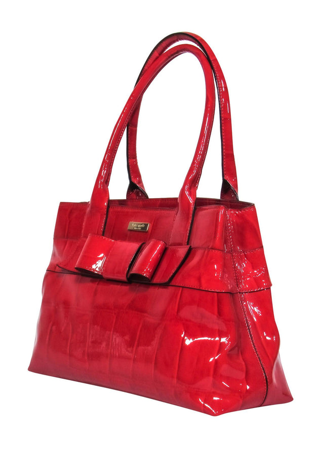 Kate Spade Classic Black Patent Leather Tote/Large Handbag Purse Women's |  eBay