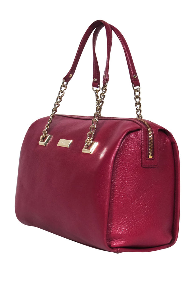 Current Boutique-Kate Spade - Red Pebbled Leather Carryall w/ Chain Handles