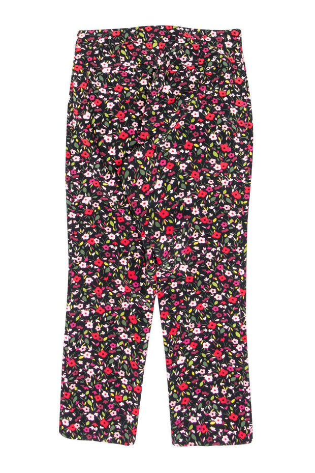 Current Boutique-Kate Spade - Red & Pink Floral Cigarette Pants Sz 6