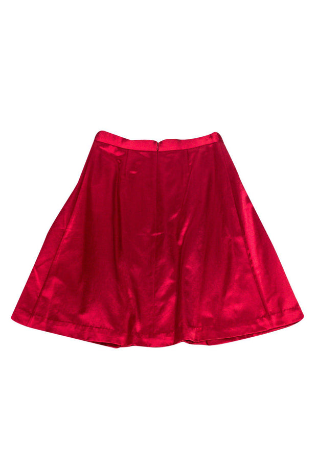 Current Boutique-Kate Spade - Red Satin Circle Skirt Sz 4