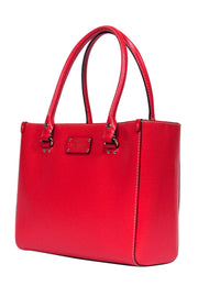 Current Boutique-Kate Spade - Red Smooth Leather Tote-Style Satchel