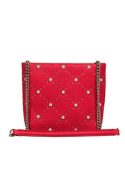 Current Boutique-Kate Spade - Red leather Pearl Accent Crossbody