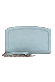 Current Boutique-Kate Spade - Robin Egg Blue Silver Chain Leather Crossbody