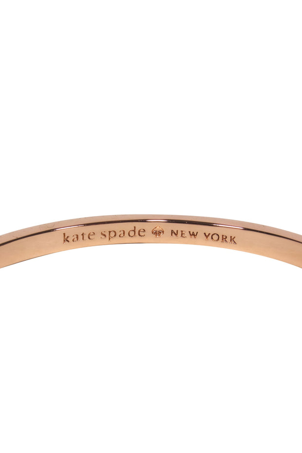Current Boutique-Kate Spade - Rose Gold Bow Bangle