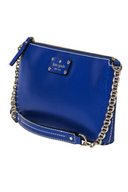 Current Boutique-Kate Spade - Royal Blue Smooth Leather Baguette Bag w/ Chain Strap