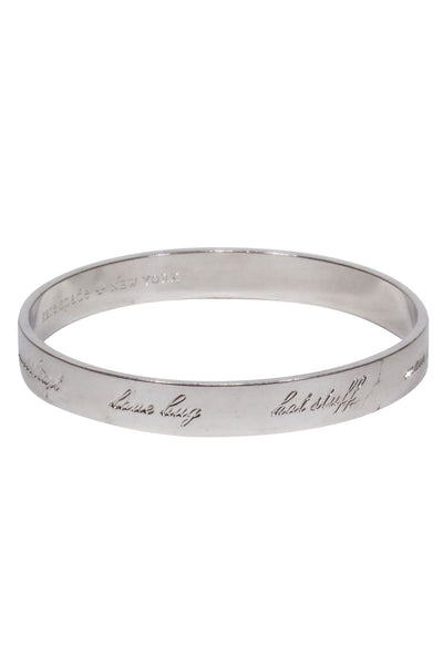 Current Boutique-Kate Spade - Silver Terms of Endearment Engraved Bangle