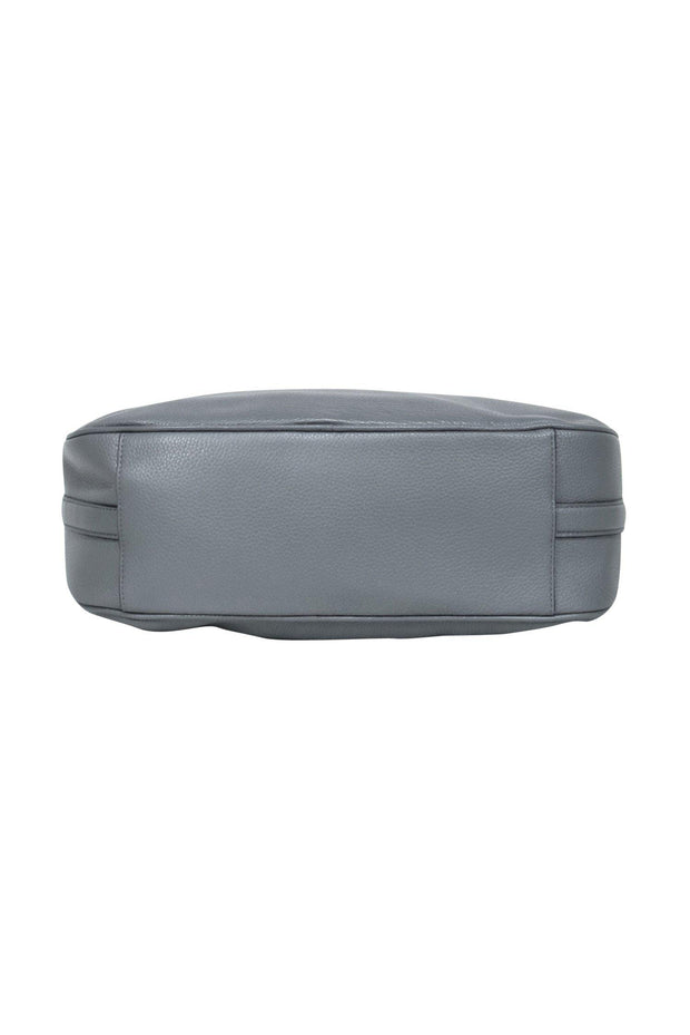 Current Boutique-Kate Spade - Slate Gray Leather Convertible Saddle Bag