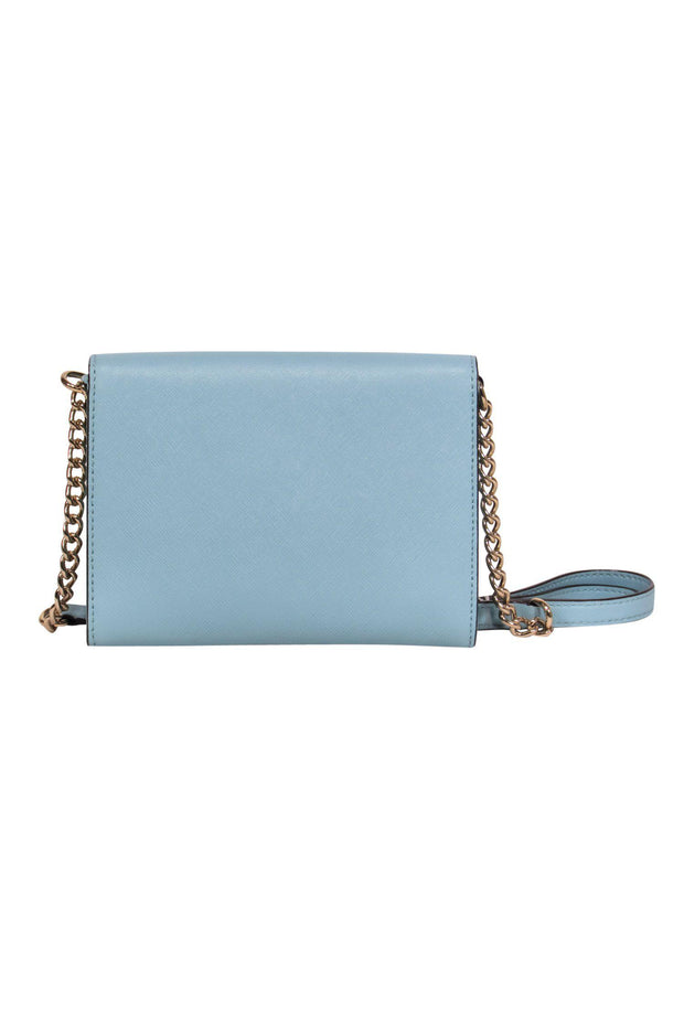 Current Boutique-Kate Spade - Small Light Blue Leather Crossbody