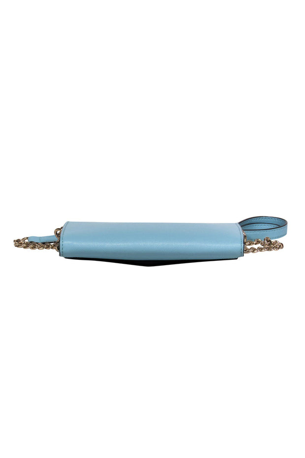 Kate Spade - Small Light Blue Leather Crossbody – Current Boutique