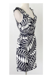 Current Boutique-Kate Spade - Stella Leaf Print Silk Belted Dress Sz 4