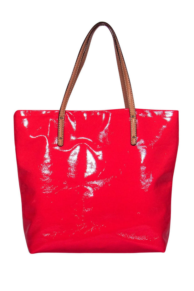 Monogrammed patent leather tote bag, Bags