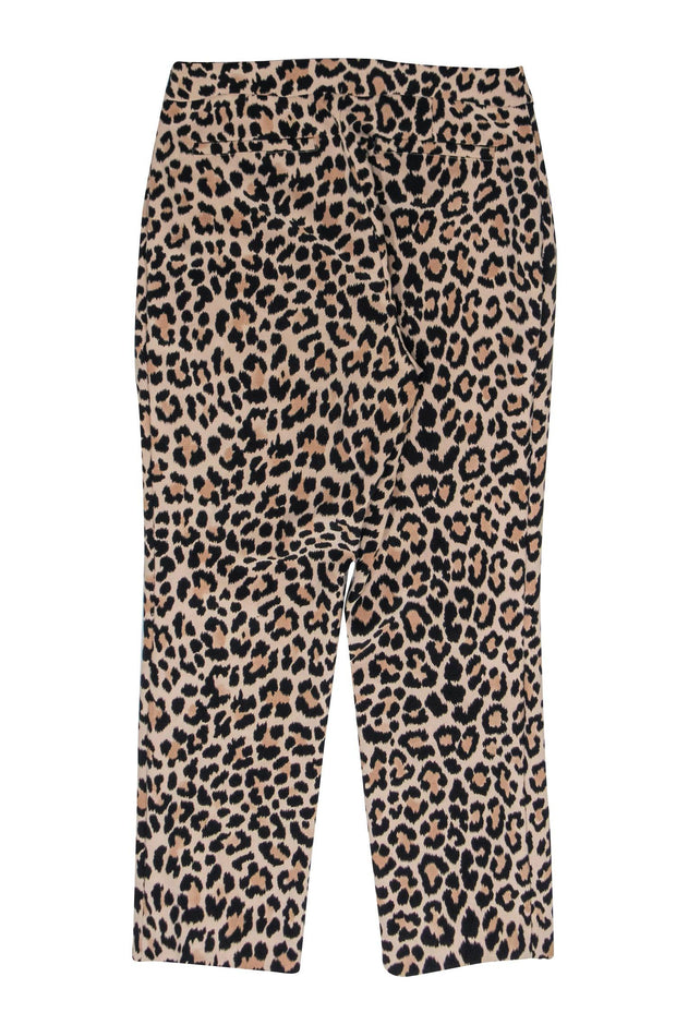 Current Boutique-Kate Spade - Tan & Black Cheetah Print Pencil Leg Trouser Sz 8