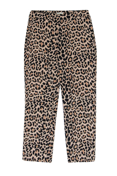Current Boutique-Kate Spade - Tan & Black Cheetah Print Pencil Leg Trouser Sz 8