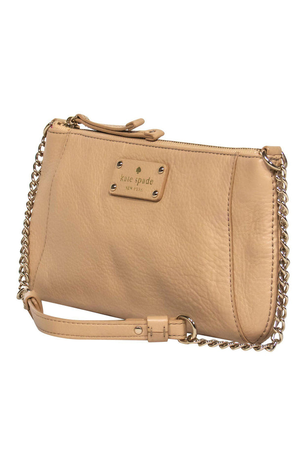 Current Boutique-Kate Spade - Tan Pebbled Leather Baguette Bag