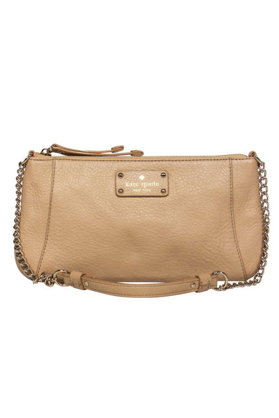 Current Boutique-Kate Spade - Tan Pebbled Leather Baguette Bag