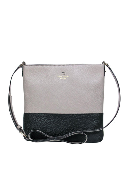 Current Boutique-Kate Spade - Taupe & Grey Two-Toned Pebbled Leather Crossbody