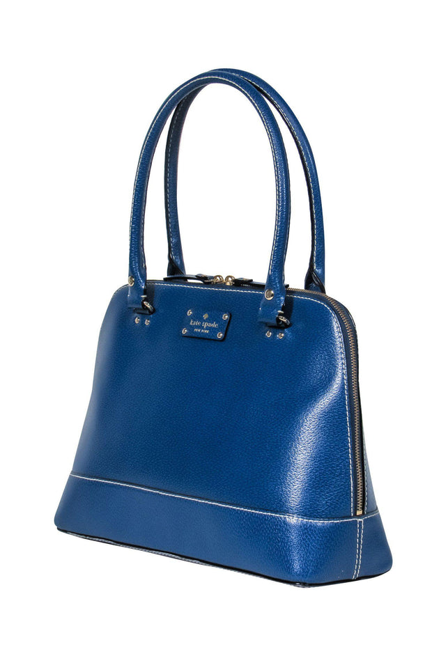 Current Boutique-Kate Spade - Teal Leather Bowler-Style Carryall