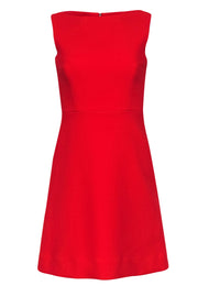 Current Boutique-Kate Spade - Tomato Red Sleeveless Boatneck Fit & Flare Dress Sz 0
