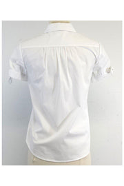 Current Boutique-Kate Spade - White Cotton Short Sleeve Shirt Sz 0