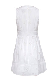 Current Boutique-Kate Spade - White Floral Eyelet Fit & Flare Sleeveless Dress Sz 2