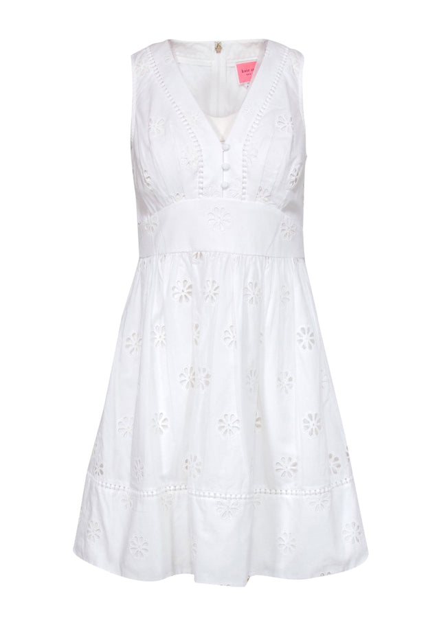 Kate spade white eyelet sales dress