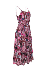 Current Boutique-Kate Spade – White, Pink & Navy Floral Garden Midi Dress Sz 8