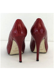 Current Boutique-Kathryn Amberleigh - Red Snakeskin Heels Sz 10