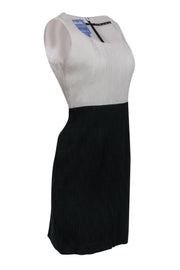 Current Boutique-Kay Unger - Black & White Textured Midi Sheath Dress Sz 10