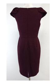 Current Boutique-Kay Unger - Burgundy Ruffle Studded Dress Sz 6