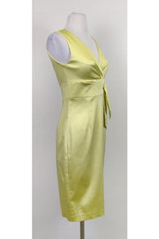 Current Boutique-Kay Unger - Lime Green Satin Dress Sz 4