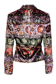 Current Boutique-Kay Unger - Rainbow Mandala Printed Velvet Blazer Sz 4