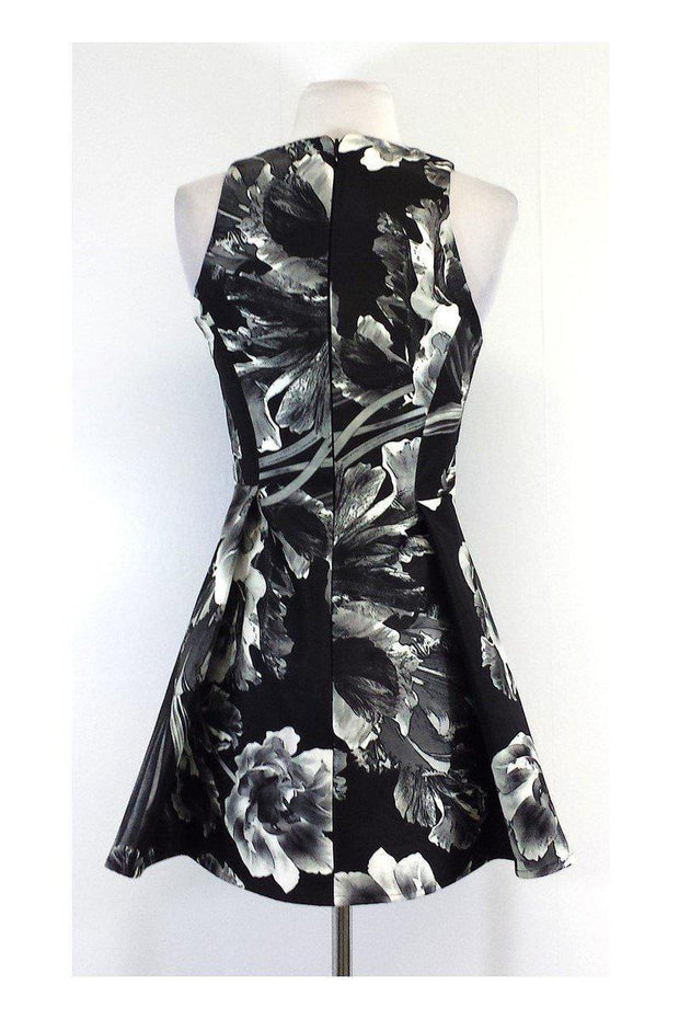 Current Boutique-Keepsake - Black & White Floral Print Sleeveless Dress Sz S