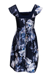 Current Boutique-Keepsake - Navy Floral Off-the-Shoulder Confession Dress Sz M