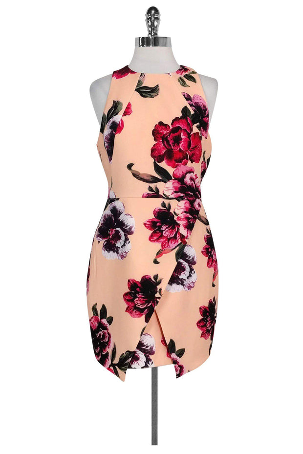 Current Boutique-Keepsake - Peach Floral Dress Sz M