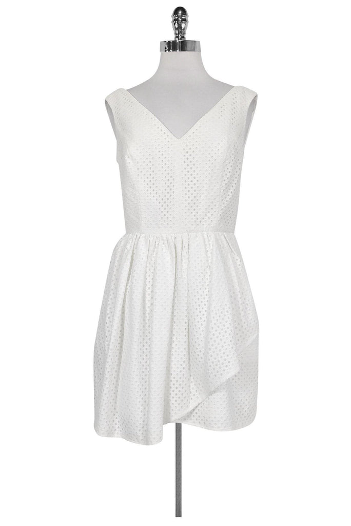 White eyelet fit and hotsell flare dress