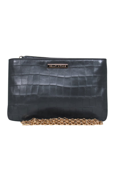 Current Boutique-Kelly Wynne - Grey Reptile Convertible Crossbody
