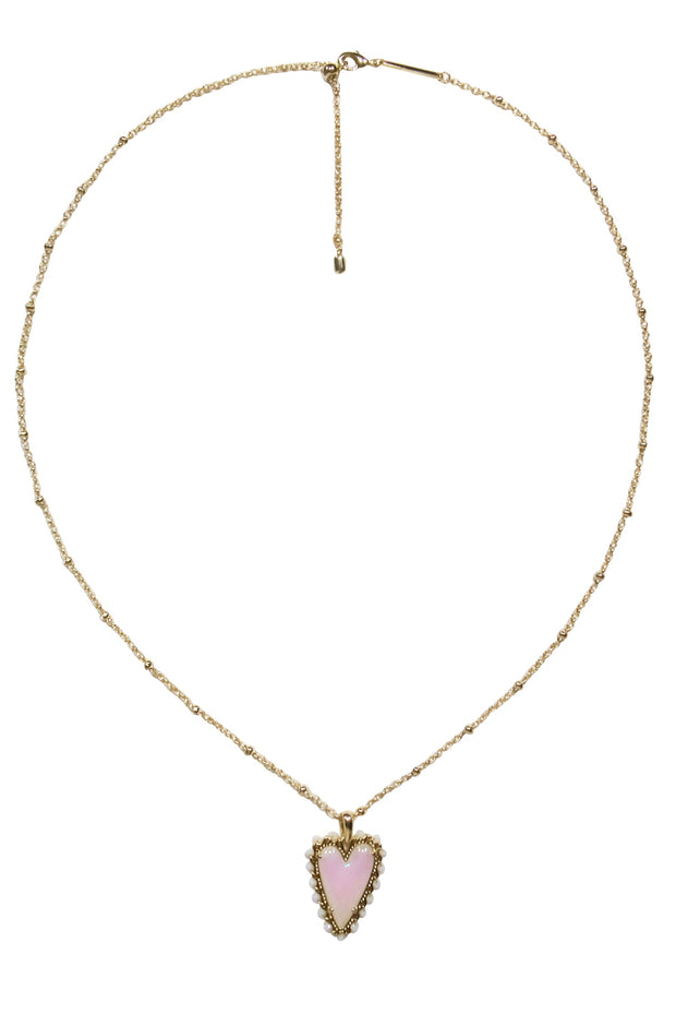 Estella Bartlett | Gold Plated Iridescent Heart Charm Pendant Necklace