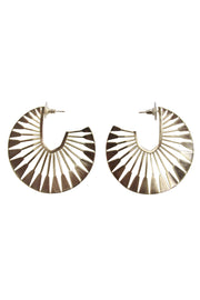 Current Boutique-Kendra Scott - Gold Laser Cut Circular Statement Earrings