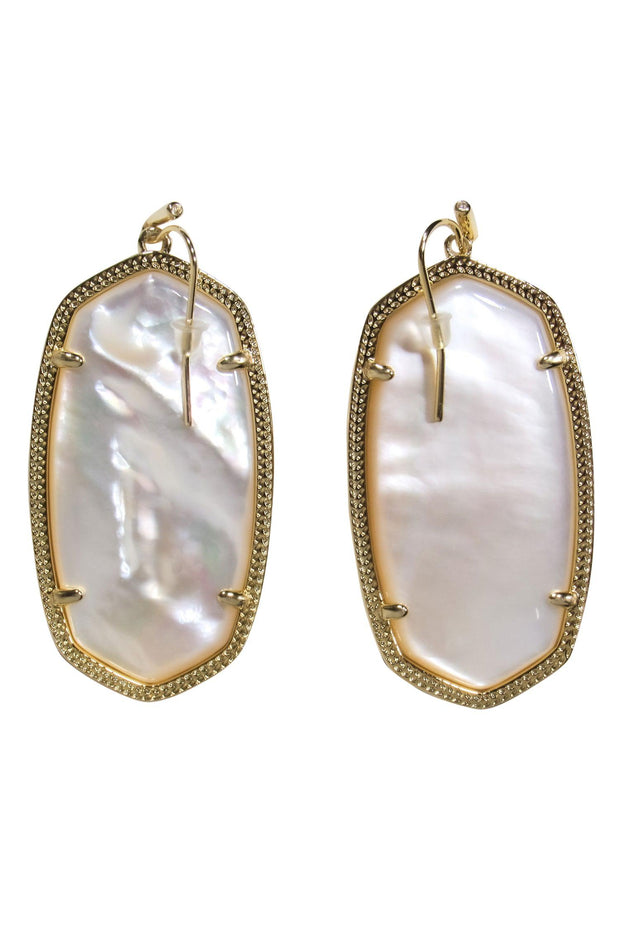 Current Boutique-Kendra Scott - Gold & Mother of Pearl "Danielle" Drop Earrings