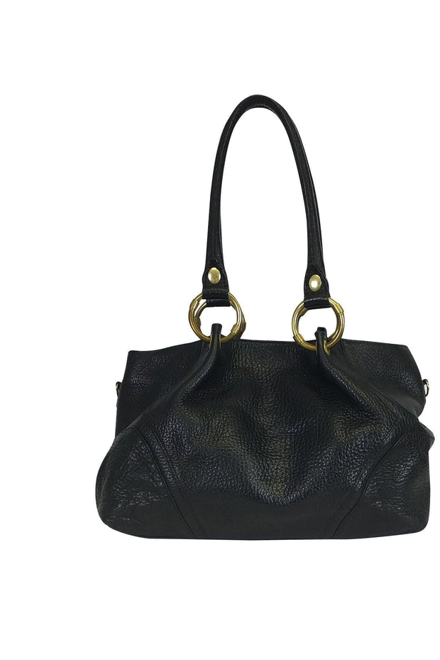 Current Boutique-Kenneth Cole - Black & Brass Shoulder Bag