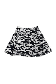Current Boutique-Kenzo - Black & White Flared Skirt Sz 0