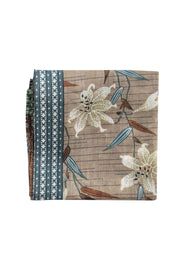 Current Boutique-Kenzo - Brown & Green Lily Print Mini Scarf
