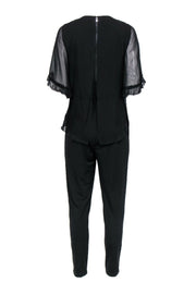 Current Boutique-Kobi Halperin - Black Straight Leg Jumpsuit w/ Flowy Top Sz S