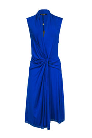 Current Boutique-Kobi Halperin - Royal Blue Twist Front Sleeveless Dress Sz XL