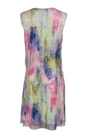 Current Boutique-Komarov - Mulitcolor Tie-Dye Print Crinkled Midi Dress Sz M