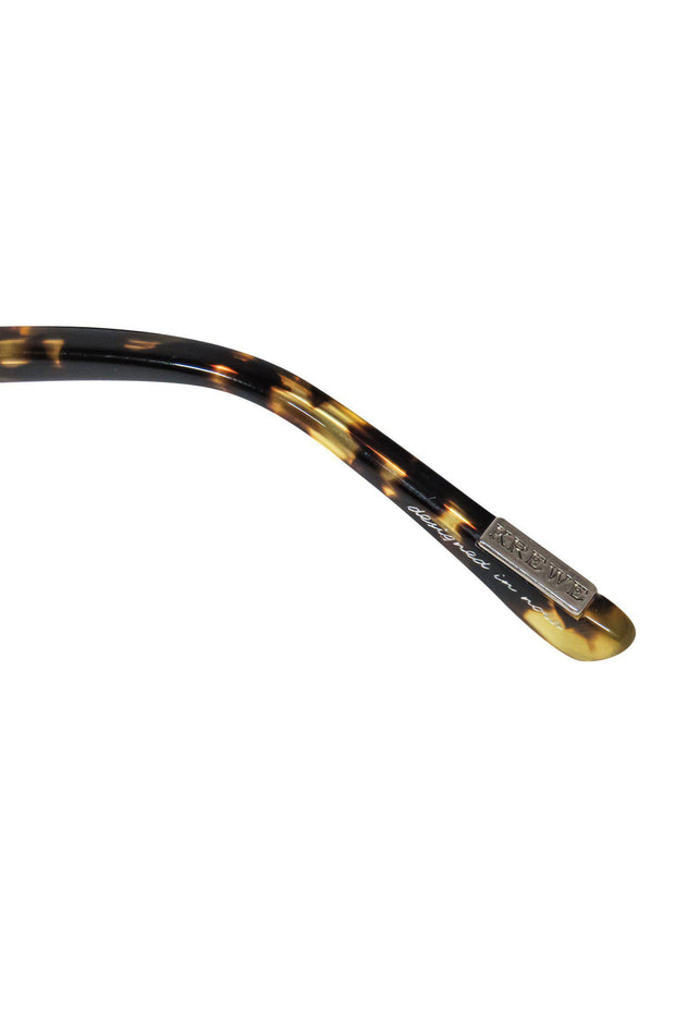 Current Boutique-Krewe - Tortoise Shell Wayfarer Sunglasses w/ Holographic Lenses